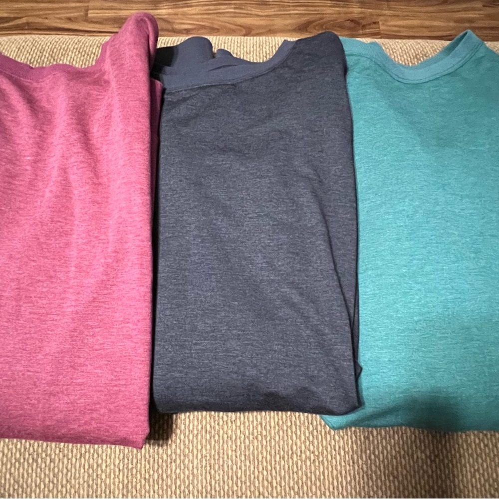 Three Soft Crewneck Sweatshirt Dresses with Pockets, in Rose, Charcoal,& Green